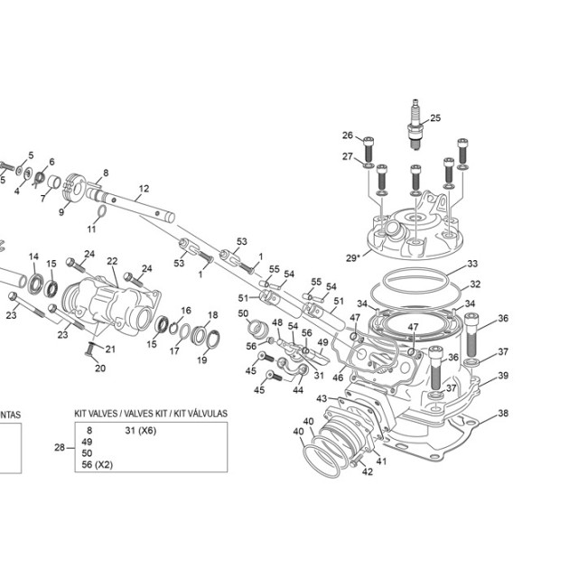 CYLINDER HEAD SINGLE PART 250 SE EVO 2017