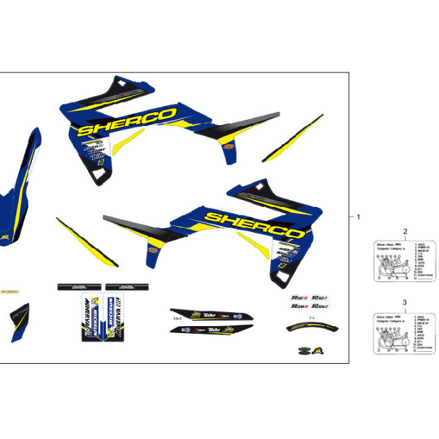 PRODUCTION 50CC FACTORY STICKER  KIT END 2016  SPARE PARTS