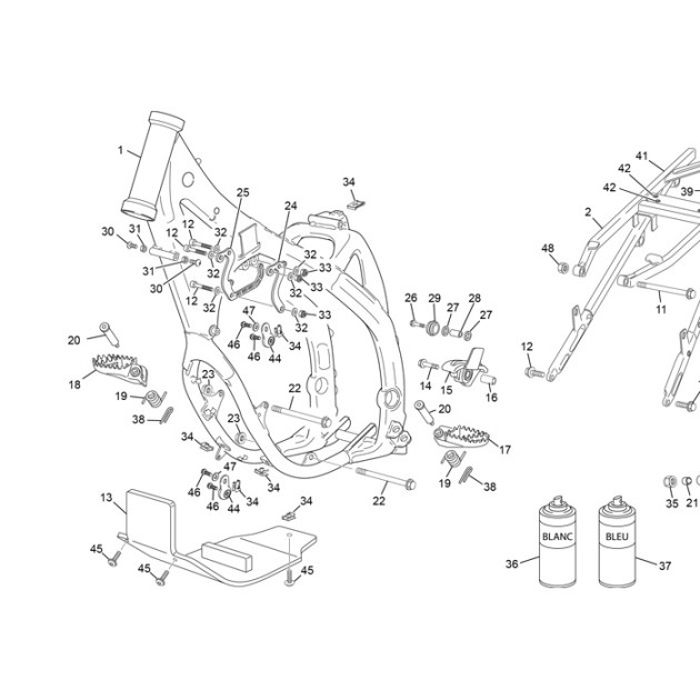 RIGHT CYLINDER HEAD SUPPORT 250/300 SE 2017