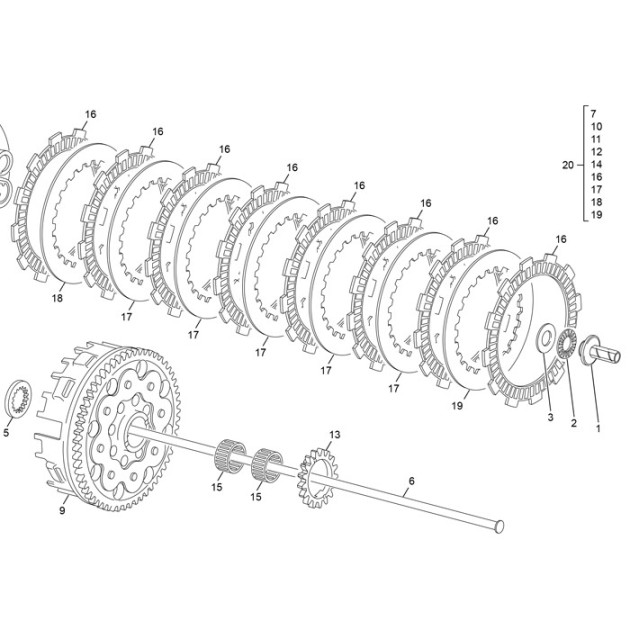 CLUTCH SET  PRIMARY DRIVE 450 SEF EVO