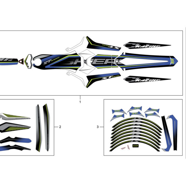 KIT STICKERS DECO  BLISTER TR 17 SH
