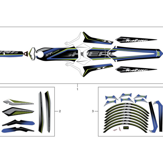 KIT STICKERS PROTECTION BLISTER TR 17 SH