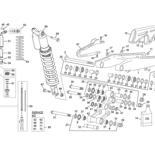 SWINGARM END ASSEMBLY D14