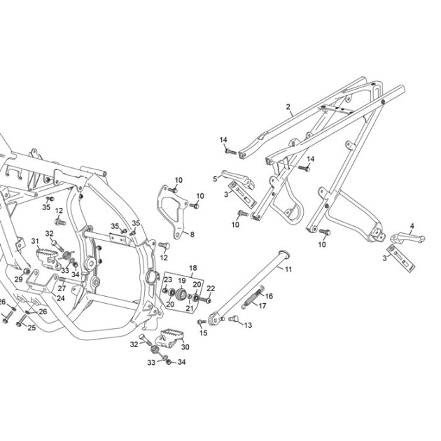 LEFT CYLINDER HEAD SUPPORT 125 4T