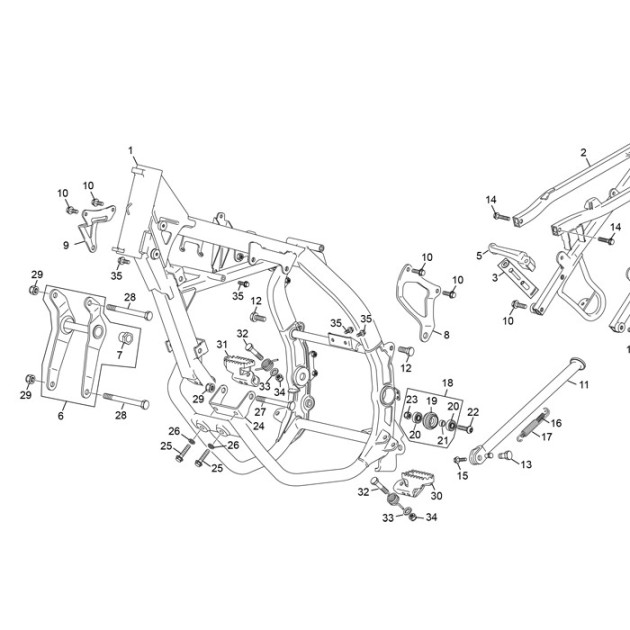 REAR ENGINE SUPPORT 125 4T