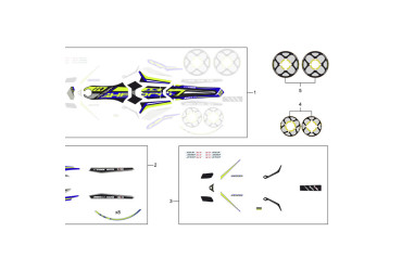 BLISTER STICKERS SPROKET SET SHERCO F