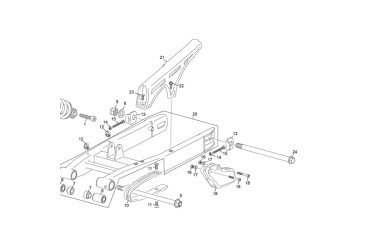 SWINGARM AXLE 125 4T