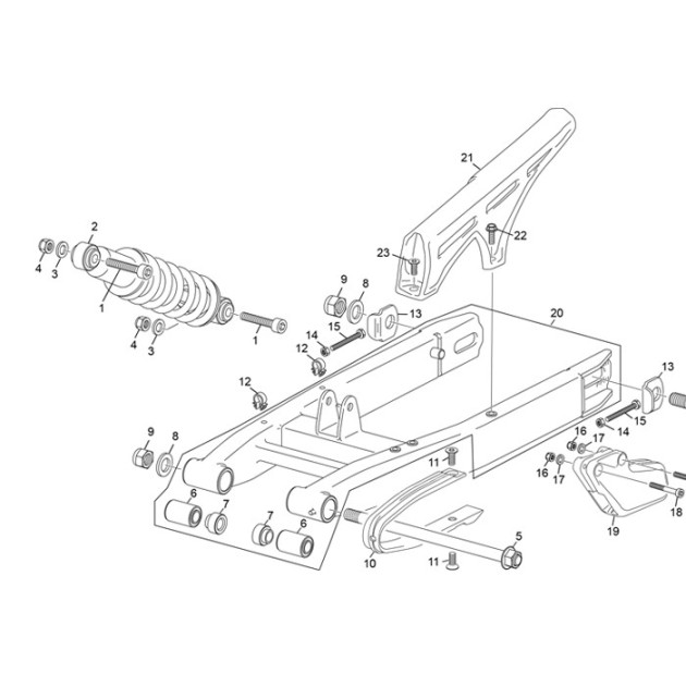 SPACER SWING ARM 125 4T