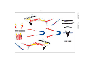 PRODUCTION 50CC SIX DAYS STICKER  KIT END 2017 BLISTER