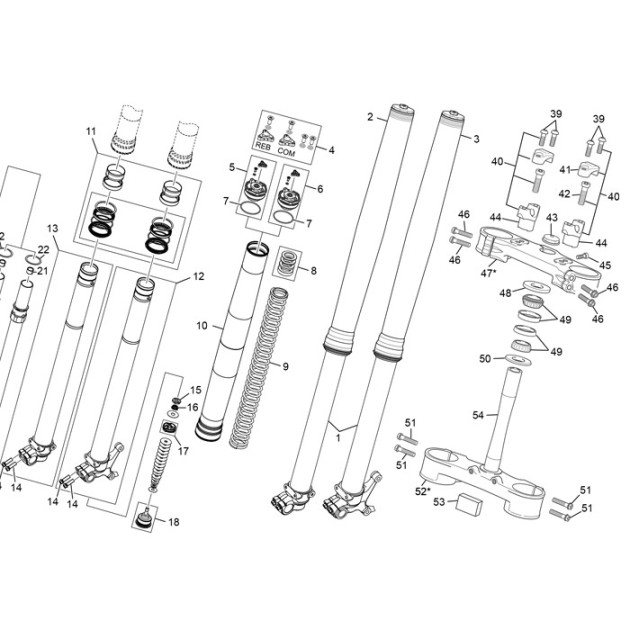 LEFT FORK LEG WP 250/300 XPLOR