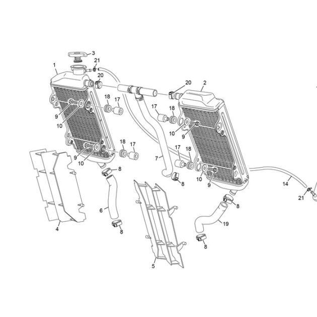 RIGHT RADIATOR 125 SE
