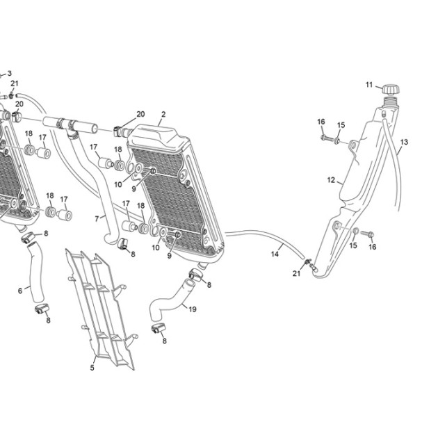 LEFT RADIATOR 125 SE