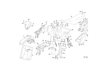 BLUE FRONT MUDGUARD  125 4T SM