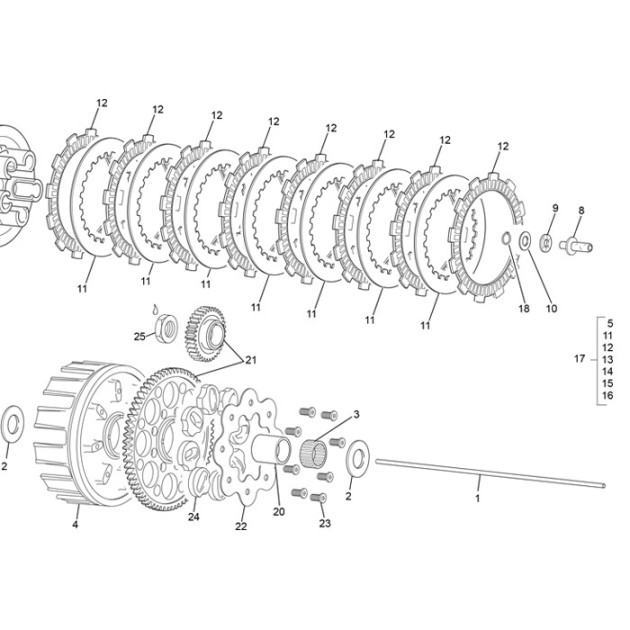 STEEL DISK CLUTCH 125 SE