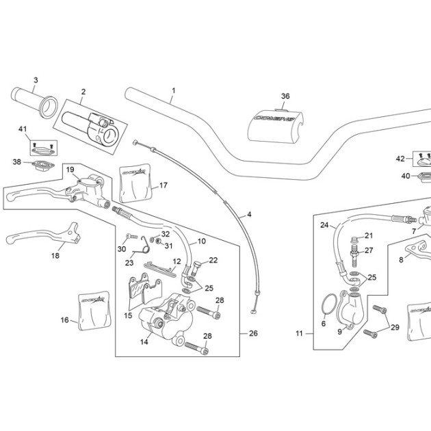 MASTER CYLINDER COVER KIT BRAKTEC  ALU GREY