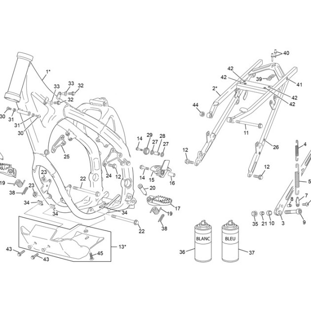 SKID PLATE PLASTIC RACING 450 SEF EVO