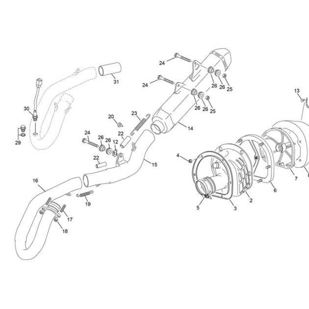 EXHAUST PIPE END 250  EURO 4 WITHOUT PLUG