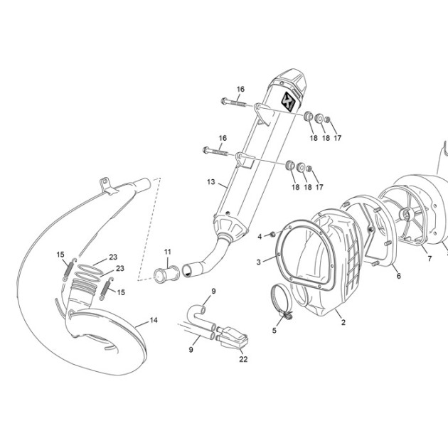 EXHAUST RACING FMF END 250/300 2T EVO