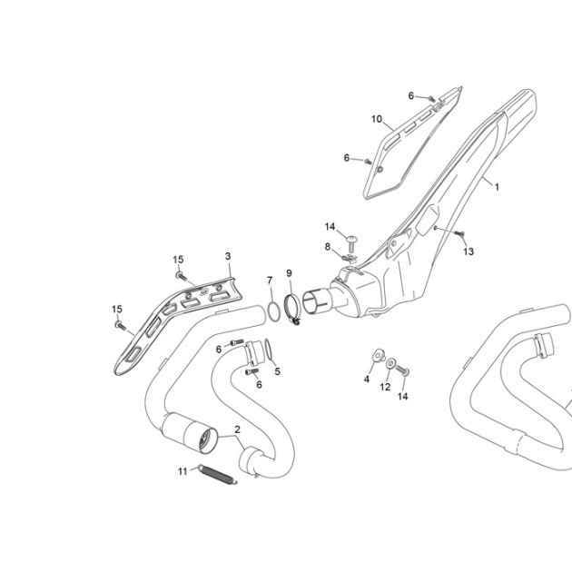 EXHAUST PIPE HOMO TY125 18 E4