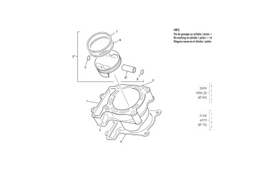PISTON SET 76 END 250 END EVO