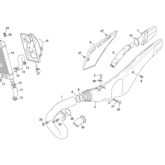 EXHAUST PIPE TR  250/300