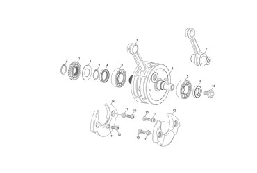 OUTSIDE SCREW SPACER  CRANK 125 SE