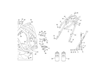 REAR SUB FRAME 250/300/450 SEF EVO