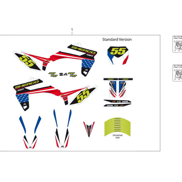 PRODUCTION 50CC RED USA KIT