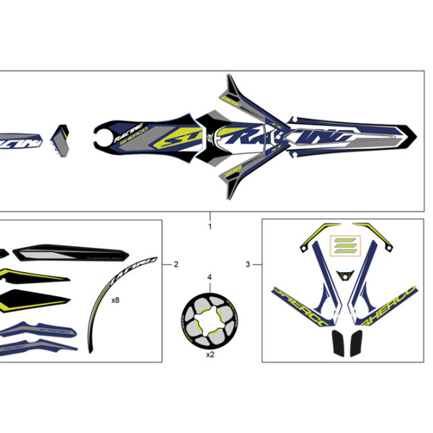 KIT BLISTER STICKERS ACCESSORY TR 18 SH