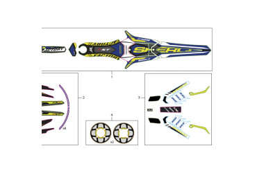 BLISTER STICKERS SPROKET SET SHERCO 18 F