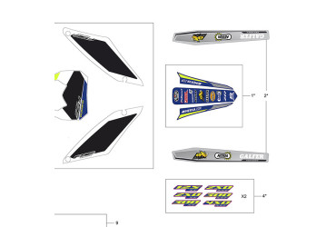 ARM FORK FACTORY STICKER  KIT END 2018