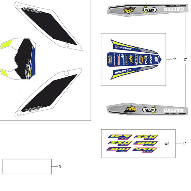 250 SE FACTORY STICKER END 2018