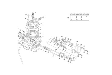 TOP END GASKETS SET  250 /300 SE EVO