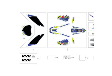 NUMBER PLATE SIFACTORY STICKER  KIT END 2019