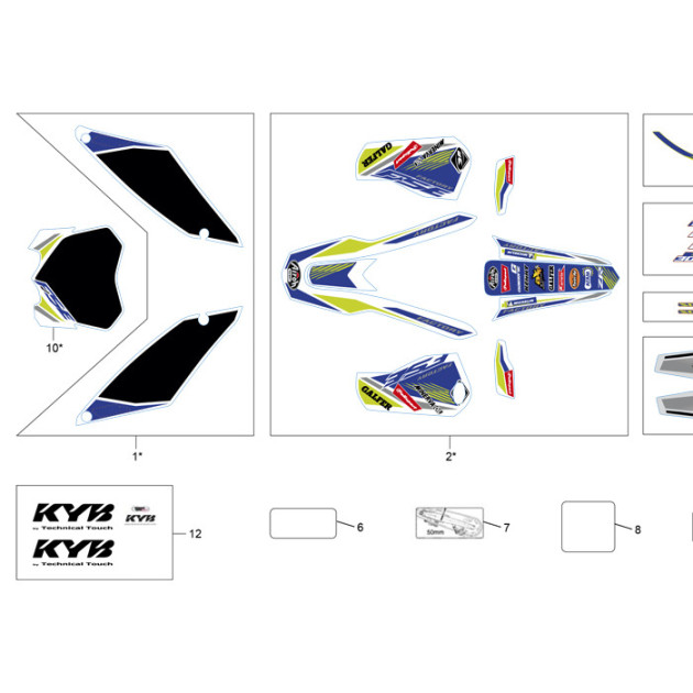 NUMBER PLATE SIFACTORY STICKER  KIT END 2019