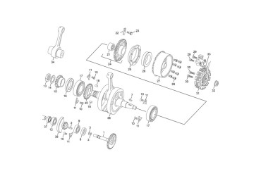 CRANKSHAFT ASSY 250  END PLAIN BEARING