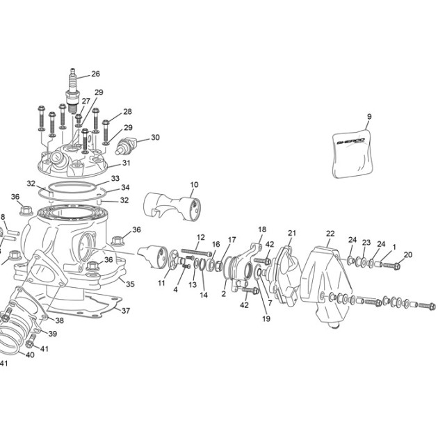 LEFT VALVE AXEL  125 SE