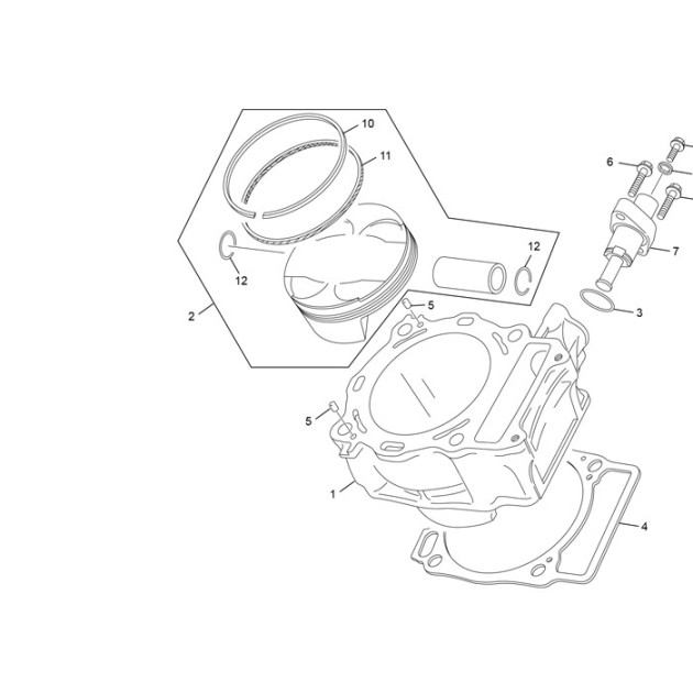 PISTON SET 98 MM SEF D19 STEEL RING