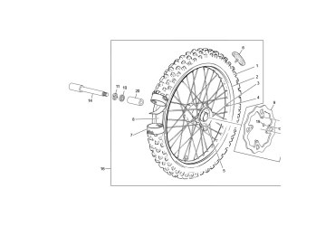 FRONT WHEEL  XP BLACK WITHOUT DISC MICHELIN FIM