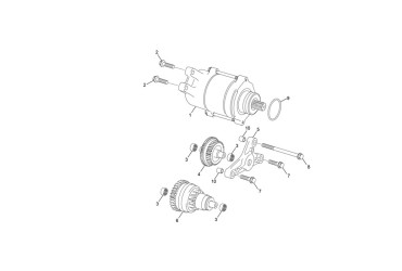 ASSY STARTER DRIVE END 250 2T END EVO