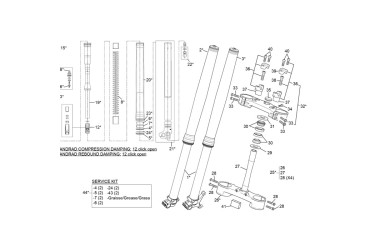 RIGHT FORK LEG WP 450 / 500 KYB