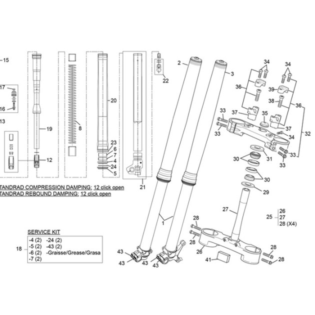 DUST SEAL SET 48 MM
