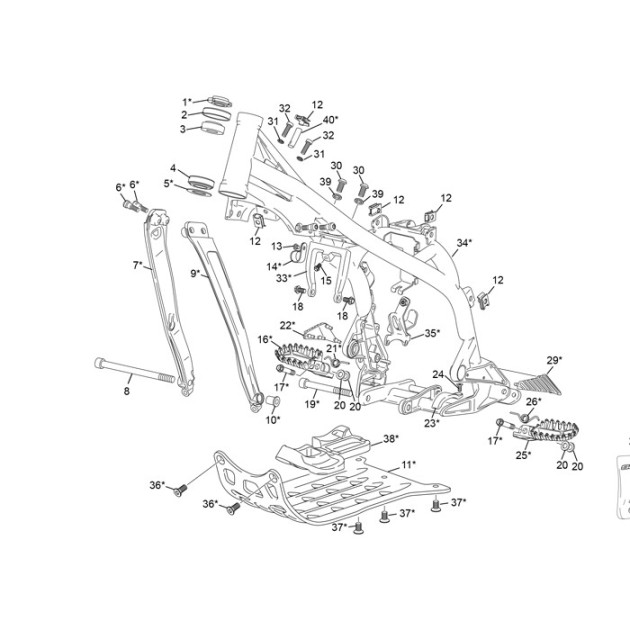 RIGHT FOOT REST ST 23