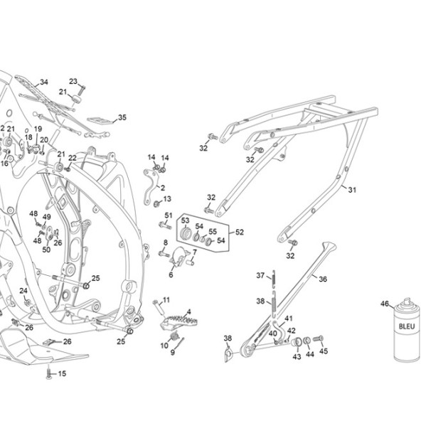 LEFT CYLINDER HEAD SUPPORT 250/300 2T 2025