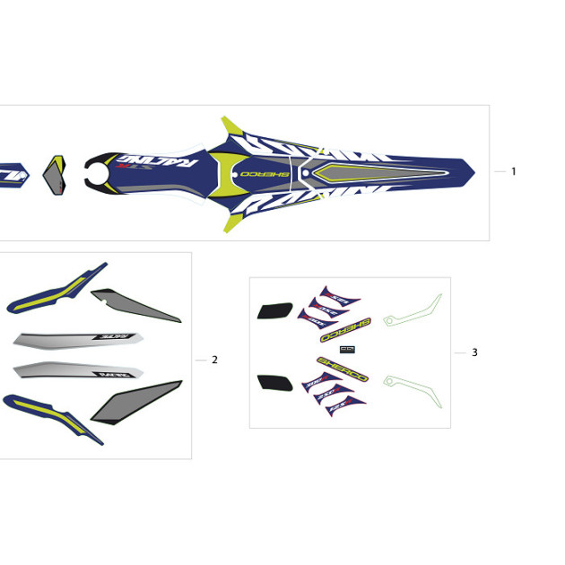 KIT BLISTER STICKERS RACING ACCESORIES TR 19 SH