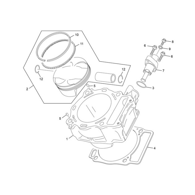 RING PISTON 98 MM 500 SEF