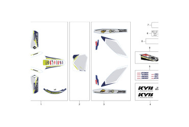 NUMBER PLATE CROSS COUNTRY STICKER  KIT END 2020