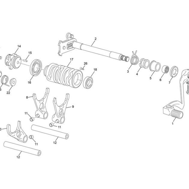SELECTOR DRUM 250 2T END LIGHT