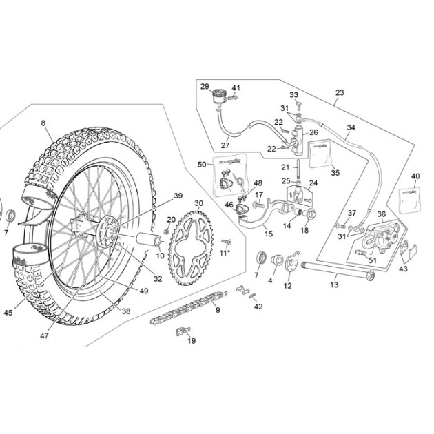 CHAIN  126 M-428 TY125 HOMO