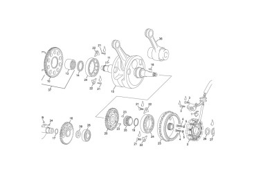 PIGNON CRANKSHAFT END 450/500 LIGHT